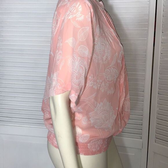Vintage Pink Sheer Chiffon Pullover Slouchy Blouse Size 18 - Picture 9 of 16